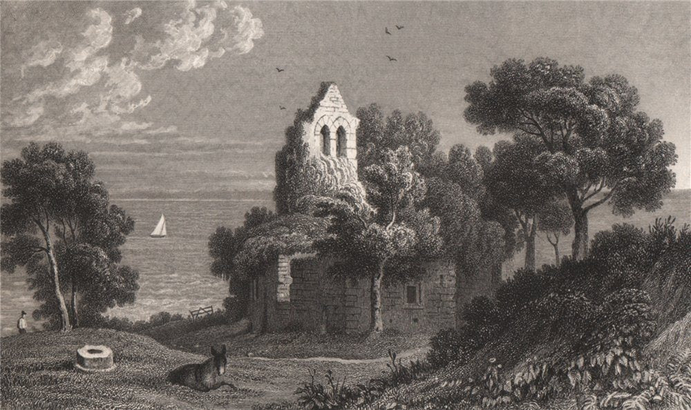 Sudbrook Chapel on Caldicot Level, Monmouthshire, Wales, by Henry Gastineau 1835